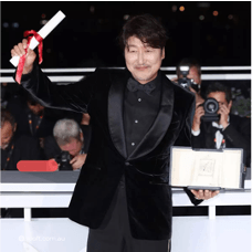 Song Kang Ho makes history as the first Korean male actor to win the best actor award at the 75th Cannes Film Festival