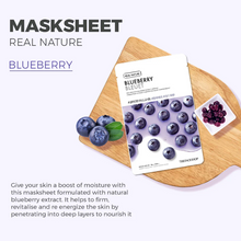 Load image into Gallery viewer, The Face Shop Real Nature Blueberry Face Mask (10 Sheets)
