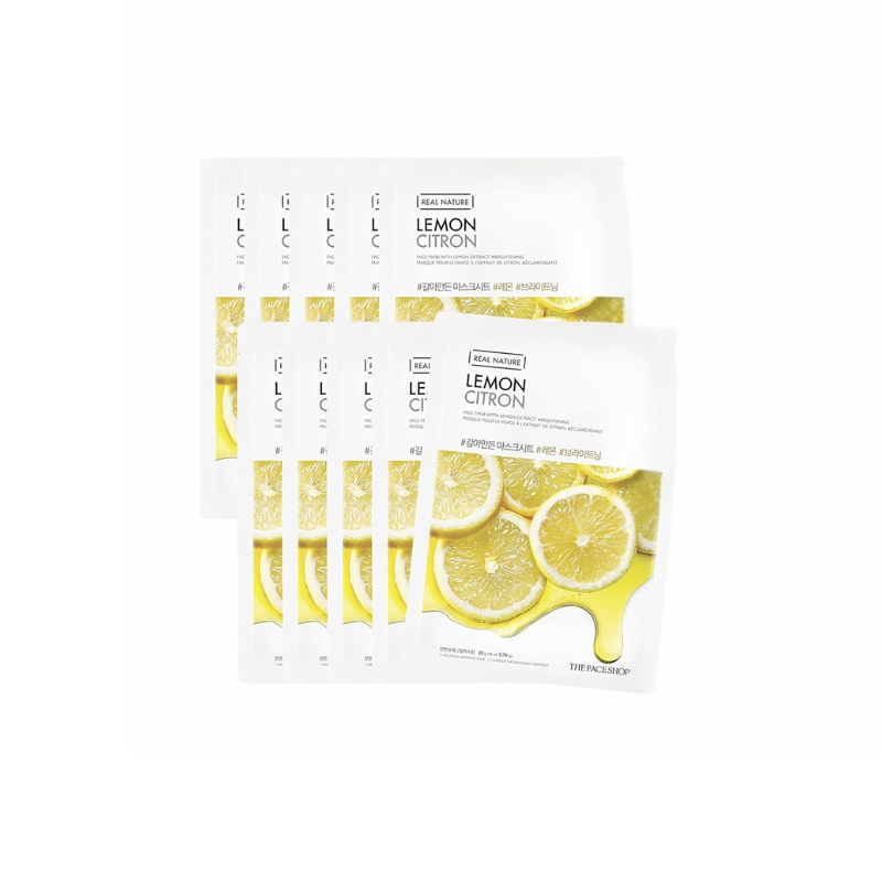 The Face Shop Real Nature Lemon Face Mask (10 Sheets)