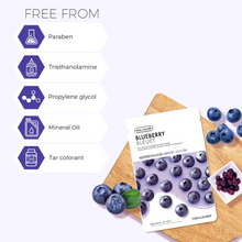 Load image into Gallery viewer, The Face Shop Real Nature Blueberry Face Mask (10 Sheets)
