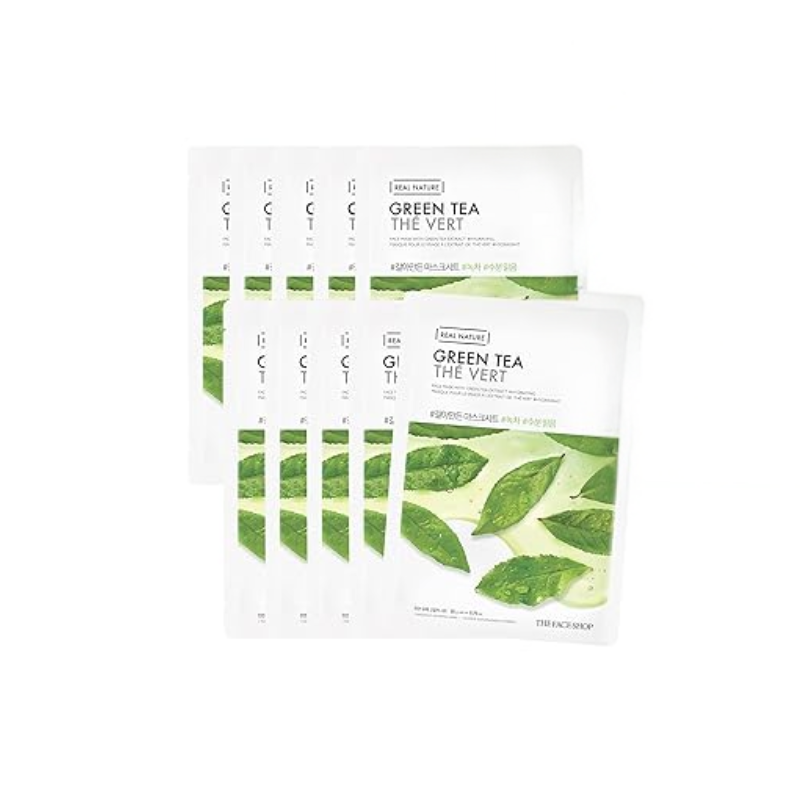 The Face Shop Real Nature Green Tea Face Mask (10 Sheets)